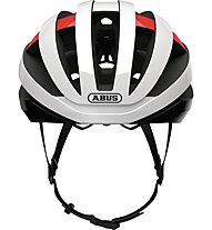 Abus Viantor - casco bici da corsa, White/Red/Black