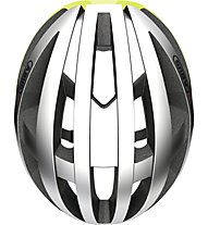 Abus Viantor Quin - casco bici da corsa, Grey/Yellow