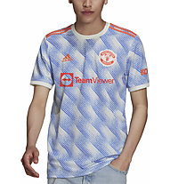 adidas 21/22 Manchester United Away Jersey - Fußballtrikot - Herren, White/Blue