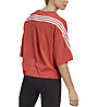 adidas 3-Stripes T - T-shirt - Damen, Red/White