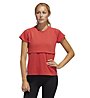adidas 3 Stripe Cap - T-shirt fitness - donna, Red