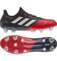 adidas ACE 17.1 Leather SG - scarpe da calcio terreni morbidi, Black/Red