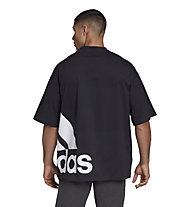 adidas Big BOS Boxy Tee - T-shirt - Herren, Black/White