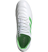 adidas Copa 19.1 FG - scarpe da calcio terreni compatti, White/Green