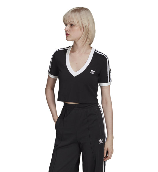 Adidas v neck crop top top