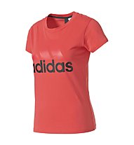 adidas Essentials Linear - T-shirt fitness - donna, Core Pink