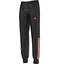 adidas Essentials Mid 3S pantaloni ginnastica bambino, Black/Flash Orange