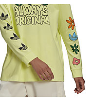 adidas Originals Graphic Ls - maglia a manica lunga - donna, Yellow