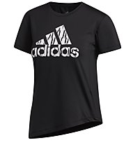 adidas Ikat Badge of Sport - T-shirt fitness - donna, Black