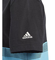 adidas Messi Tee - T-Shirt - ragazzo, Black/Light Blue