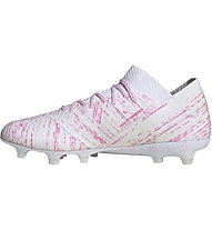 adidas Nemeziz 18.1 FG - scarpe da calcio terreni compatti, White/Pink