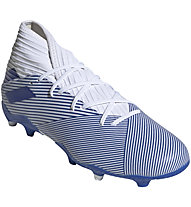 adidas Nemeziz 19.3 FG - scarpe da calcio terreni compatti, White/Blue