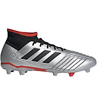 adidas Predator 19.2 FG - Fußballschuhe fester Boden, Silver/Black/Red