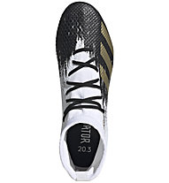 adidas Predator 20.3 SG - scarpe da calcio per terreni morbidi, White/Black/Gold