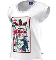 adidas Originals Rolled Sleeves T-Shirt fitness donna, White