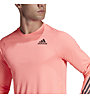 adidas Run Icon - Laufshirt Langarm - Herren, Pink