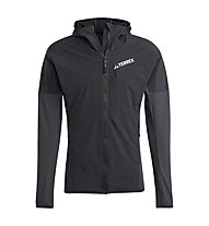 adidas Techrock Hooded Wind Fleece - giacca in pile - uomo, Black