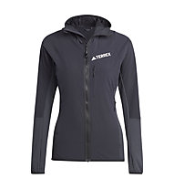 adidas Terrex Techrock Hooded Wind Fleece - giacca trekking - donna, Black