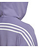 adidas W Fi 3 Stripes Full Zip - felpa con cappuccio - donna, Violet