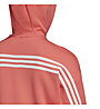 adidas 3-Stripes DK Full-Zip Scuba - felpa con cappuccio - donna, Red