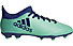 adidas X 17.3 FG Jr - scarpe da calcio terreni compatti - bambino, Blue/Green