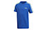 adidas YB Essentials 3-Stripes - T-Shirt - Kinder, Blue/Neon