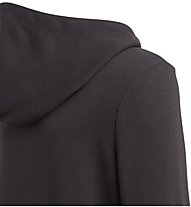 adidas Essentials Linear Print - giacca con cappuccio - bambina, Black