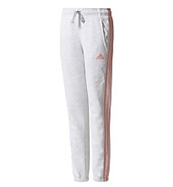 adidas Hood Cotton Tracksuit - tuta da ginnastica - ragazza, Light Grey/Pink