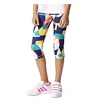 adidas YG W F 3/4 Tight Mädchen, Multicolour Allover Print