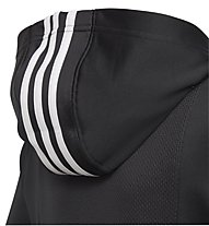 adidas Youth G Cardio FullZip - felpa con zip e cappuccio - ragazza, Black