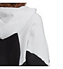 adidas Originals Big Trefoil Cropped - felpa con cappuccio - donna, Black/White