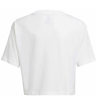 adidas Originals Graphic Print Crop Tee - T-Shirt - Mädchen, White