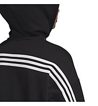adidas W's 3-Stripes DK Full-Zip Scuba Hoodie - Kapuzenjacke - Damen, Black