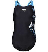 Arena Vortex V Back Jr - costume intero - bambina, Black/Light Blue