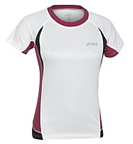 Asics Sara 2 Shirt S/S, White/Pink/Black