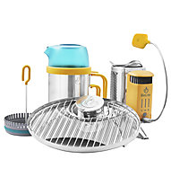 Biolite CampStove Complete Cook Kit - Campingkocher mit Geschirr, Yellow/Grey/Azure