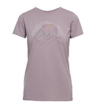Black Diamond W Summit Scribble - T-shirt - donna, Violet