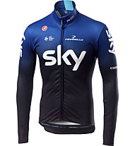Castelli Team Sky 2019 Thermal - maglia bici a maniche lunghe - uomo, Black/Blue