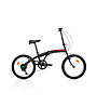 Cicli Cinzia C-Fold Trolley Hi-Tension 20 - bici pieghevole, Matt Black/Red