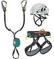 Climbing Technology VF-Kit Top Shell Twist S-M - Kit via ferrata, Black/Green/White