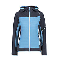 CMP Jacket Fix Hood Hybrid - giacca trekking - donna, Blue