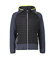 CMP Jacket Hybrid  Fix Hood - giacca trekking - uomo, Black/Grey