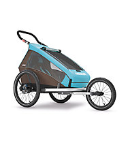 Croozer Kid Plus for 1 Click&Crooze - rimorchio bici, Sky Blue / Brown