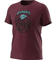 Dynafit Graphic - T-Shirt - uomo, Bordeaux/Light Blue/Black