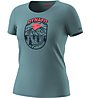 Dynafit Graphic - T-Shirt sport di montagna - donna, Azure/Dark Blue/Pink