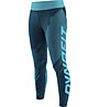 Dynafit Ultra Graphic Long - pantaloni trail running - donna, Blue/Light Blue