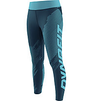 Dynafit Ultra Graphic Long - pantaloni trail running - donna, Blue/Light Blue