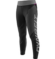 Dynafit Ultra Graphic Long - pantaloni trail running - donna, Black/Grey/Pink