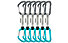 Edelrid Pure Wire Set Sixpack - set rinvii , Light Blue/Grey