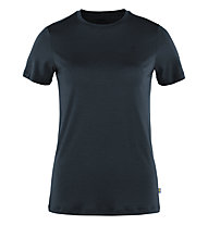 Fjällräven Abisko Wool SS W - T-shirt - donna, Dark Blue